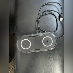 Dual Black Wireless Charging Pad